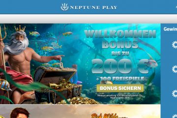 NeptunePlay 100 freispiele & 200 EUR Extra Boni
