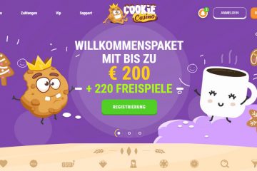 CookieCasino 220 freispiele & 200 EUR Einzahlungsbonus