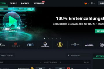 Loot Bet 100 Freispiele & 100 EUR Esports Bonuscode