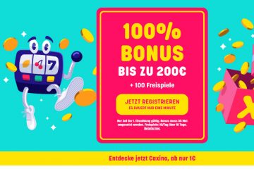 Caxino 100 freispiele & 200 EUR Boni