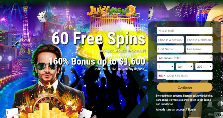 Juicyvegas usa canada casino free code coupon