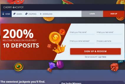 CherryJackpot Exklusiv 400% Bonus + 40 Freispiele
