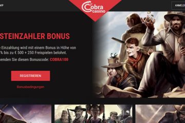 CobraCasino 250 freispiele & 500 EUR Bonus Code
