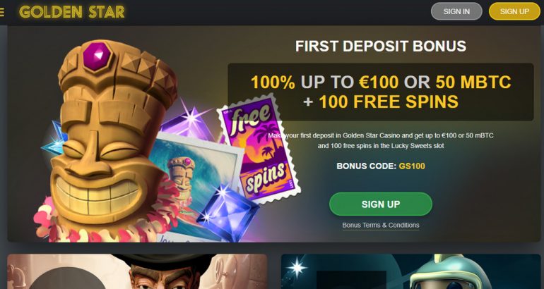 Goldenstar casino no deposit free spins bonus code