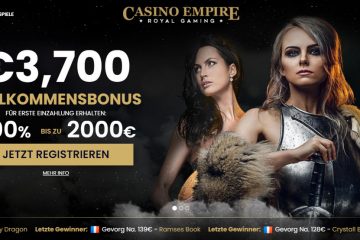 CasinoEmpire 200% Willkommensbonus bis zu 2000 EUR