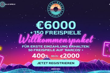 Oceanbreezecasino 150 Freispiele & 6000 EUR Willkommenspaket