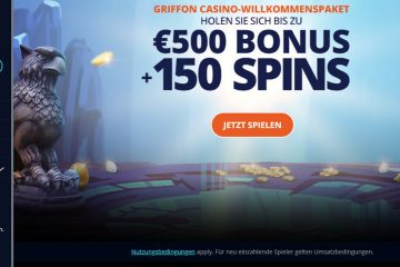 GriffonCasino 150 Spins & 500 EUR Bonus Willkommenspaket