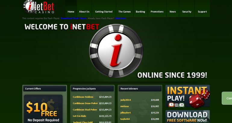 Inetbet Casino no deposit coupon code gratis