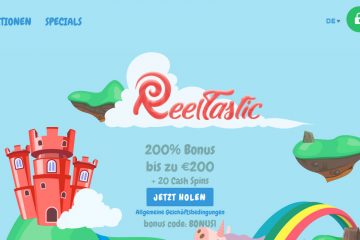 ReelTastic 20 Cash Spins & 200 EUR Bonus Code