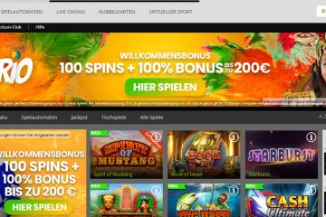 Spinrio 100 Spiele & 200 EUR Willkommensbonus