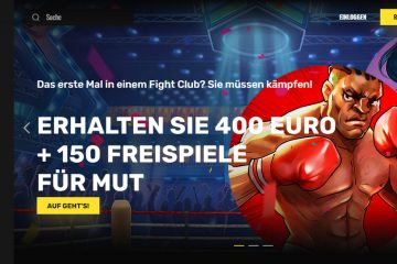 Fightclubcasino 150 Freispiele + 400 EUR Willkommenspaket