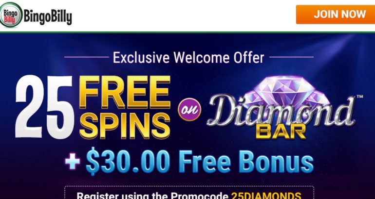 BingoBilly exclusive promo code no deposit cash
