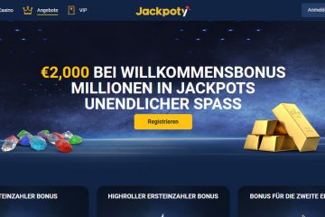 Jackpoty 2000 EUR Willkommensbonus & Aktions
