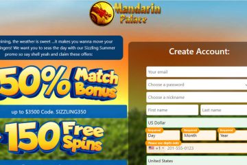 MandarinPalace 150 Freispiele & 350% match bonus code