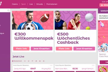 Slottojam 300 EUR Sport Willkommenspaket & Cashback