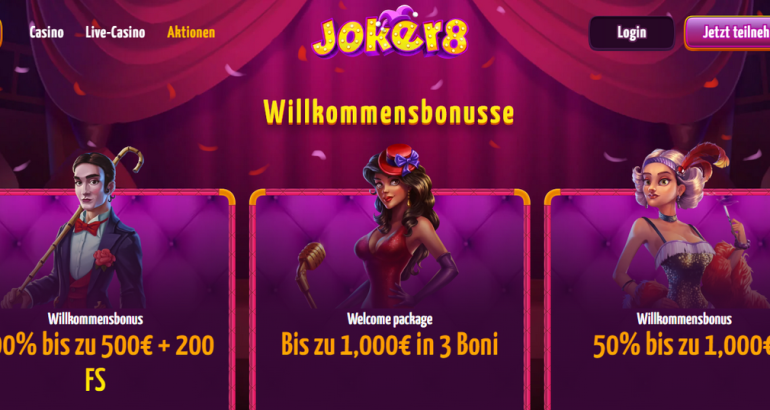 Joker8 kasino ohne einzahlung bonus code