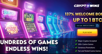 CryptoWins Exklusiv 137% Match Welcome Boni