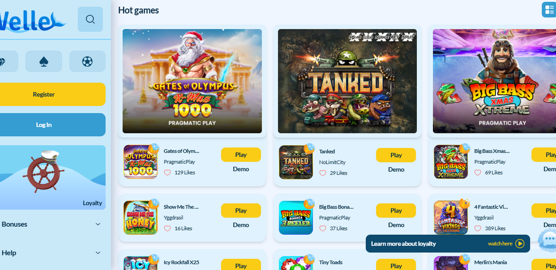 WelleCasino Spiele & Sportwetten Willkommensbonus