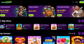 SpinMama Spiele & Sportwetten Willkommensbonus