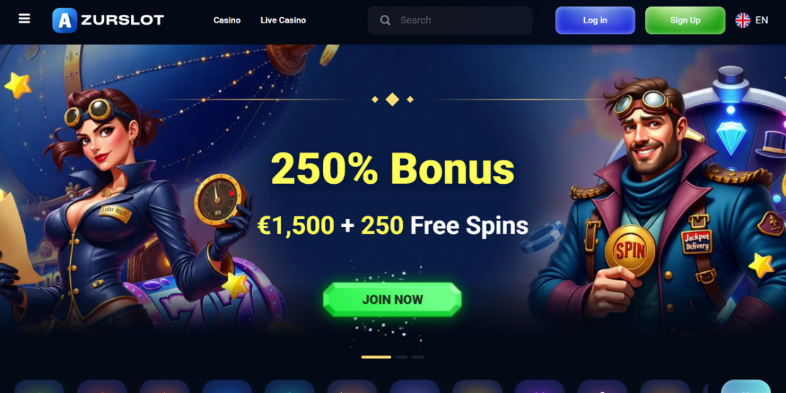 AzurSlot 250 Freispiele + 1500 EUR Boni