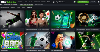 BetLabel Spiele & Sportwetten Bonuses