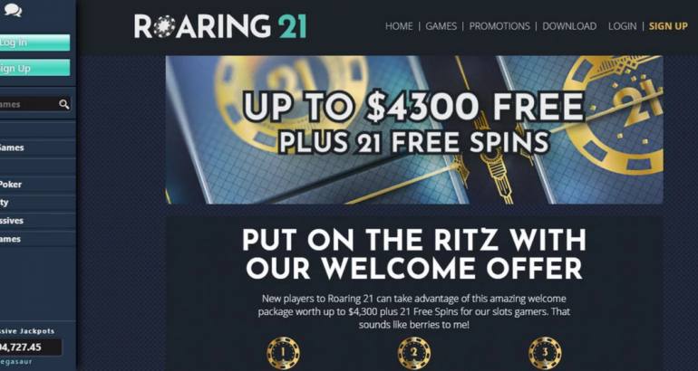 roaring21 free no deposit coupon code